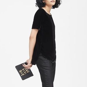 Tulip Hem Velvet Top